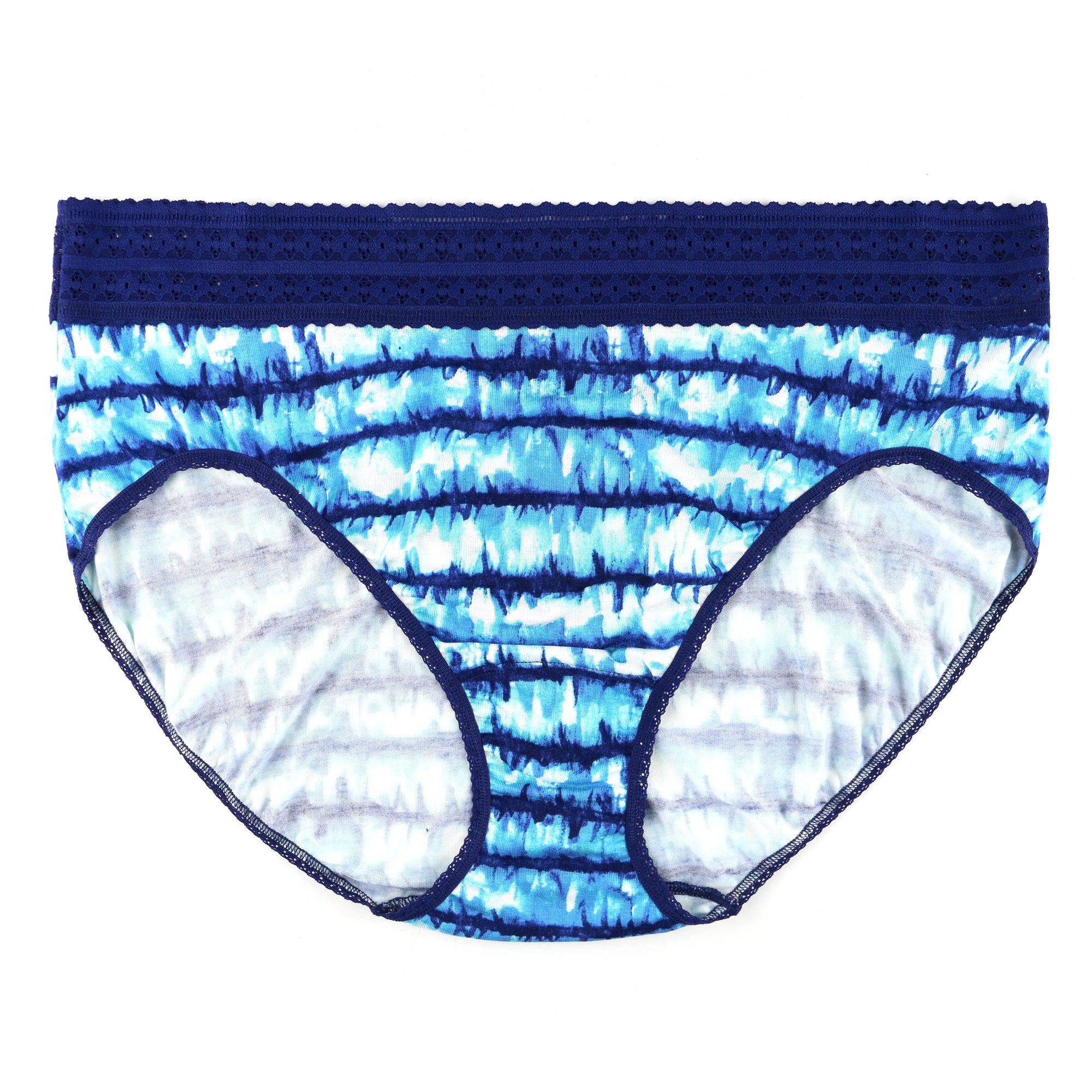 Plus Size Dream Modal French Brief | Indigo Stripe