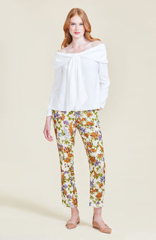 Floral Printed Crepe Erin Pant | Ginger Multi