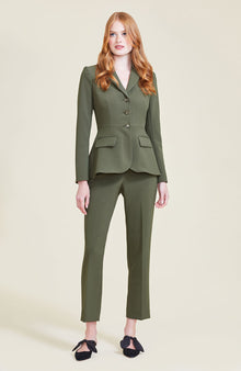 Stretch Crepe Jacket | Olive