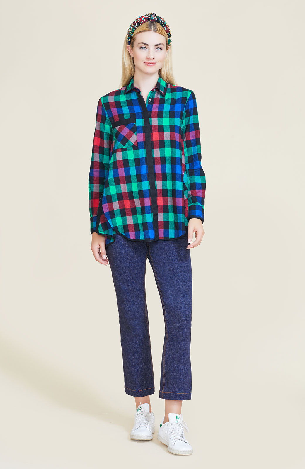 Plaid Flannel Swing Shirt | Multi