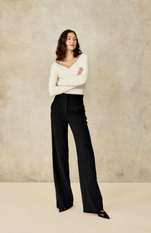 Stretch Crepe Hanna Pant | Black