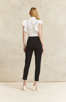 Stretch Cotton Susie Pant | Black