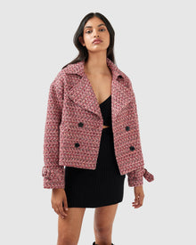 Power Over Me Tweed Jacket | Women | Red