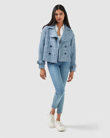 Power Over Me Tweed Jacket | Women | Blue