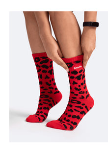 Pattern Cotton Socks | Red Leo
