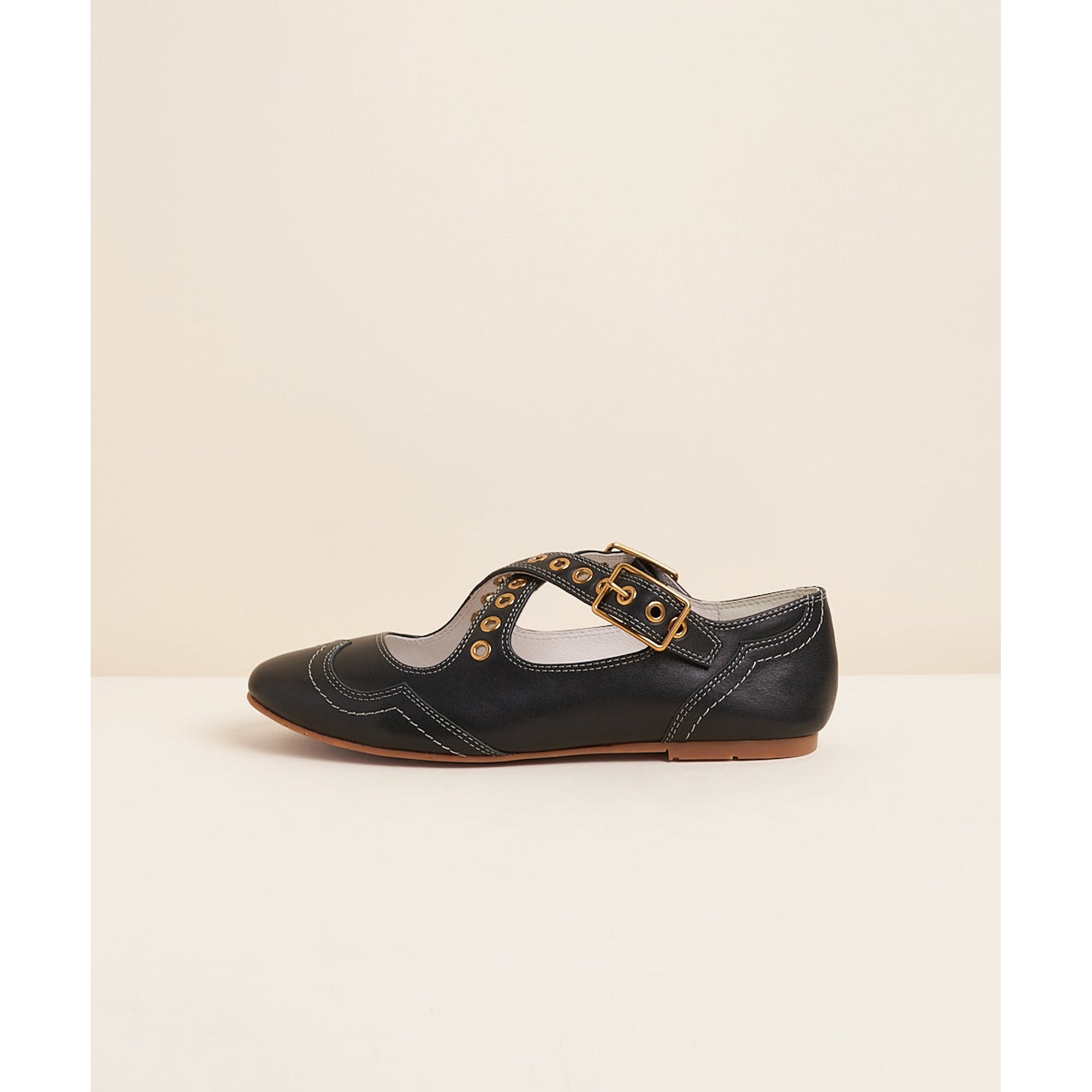 Pearl Western Ballet Flat | Black