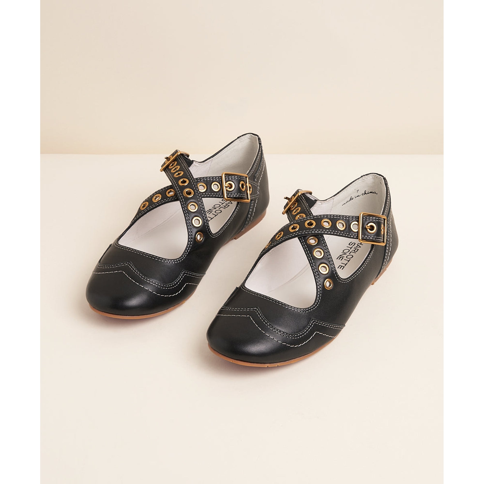 Pearl Western Ballet Flat | Black