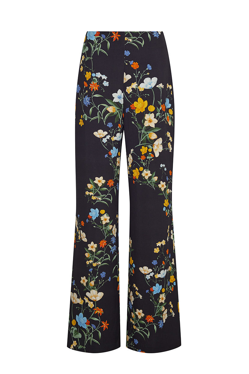 Pisa Pant | Black Pressed Flower