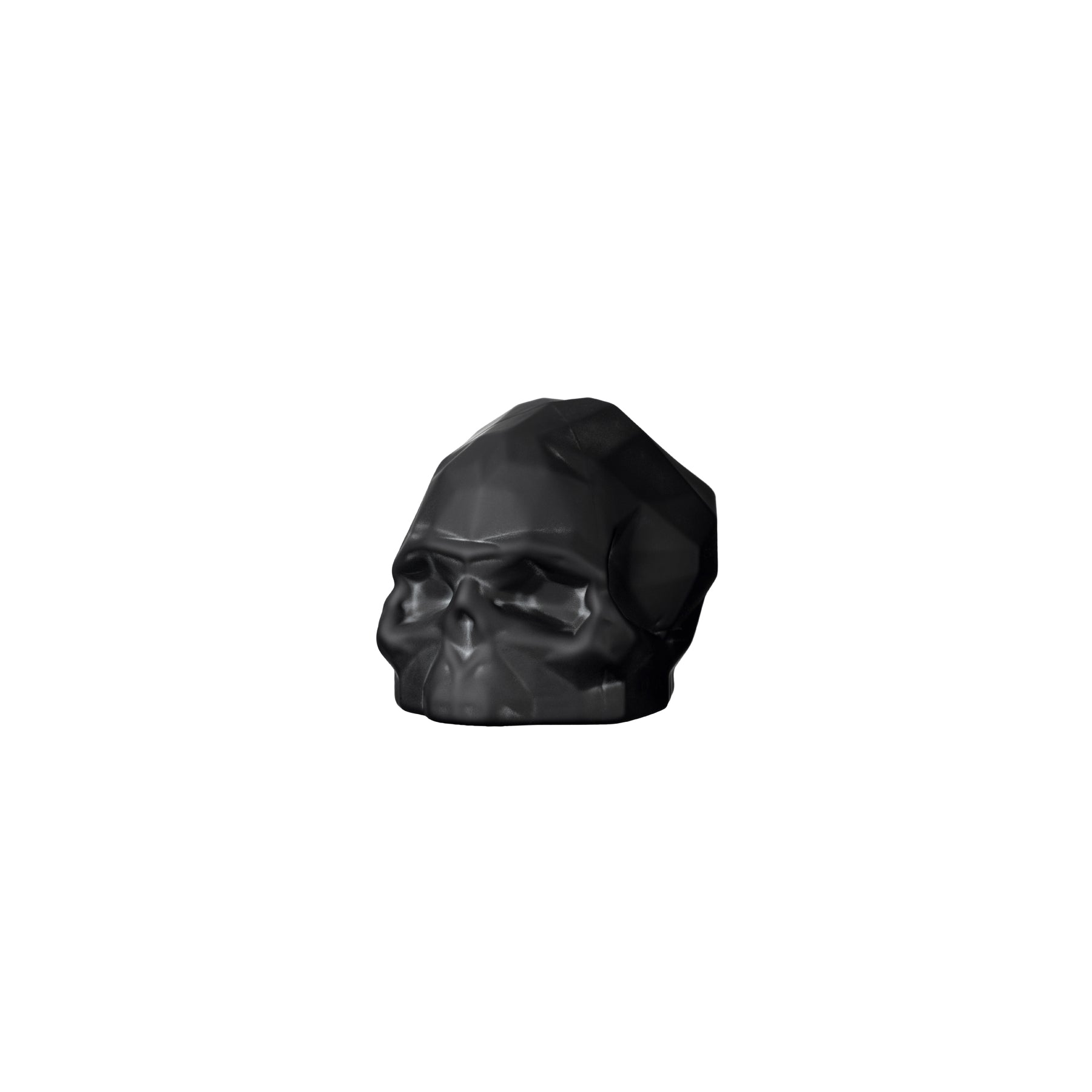 Memento Mori Faceted Skull - Small | Sandblast Black