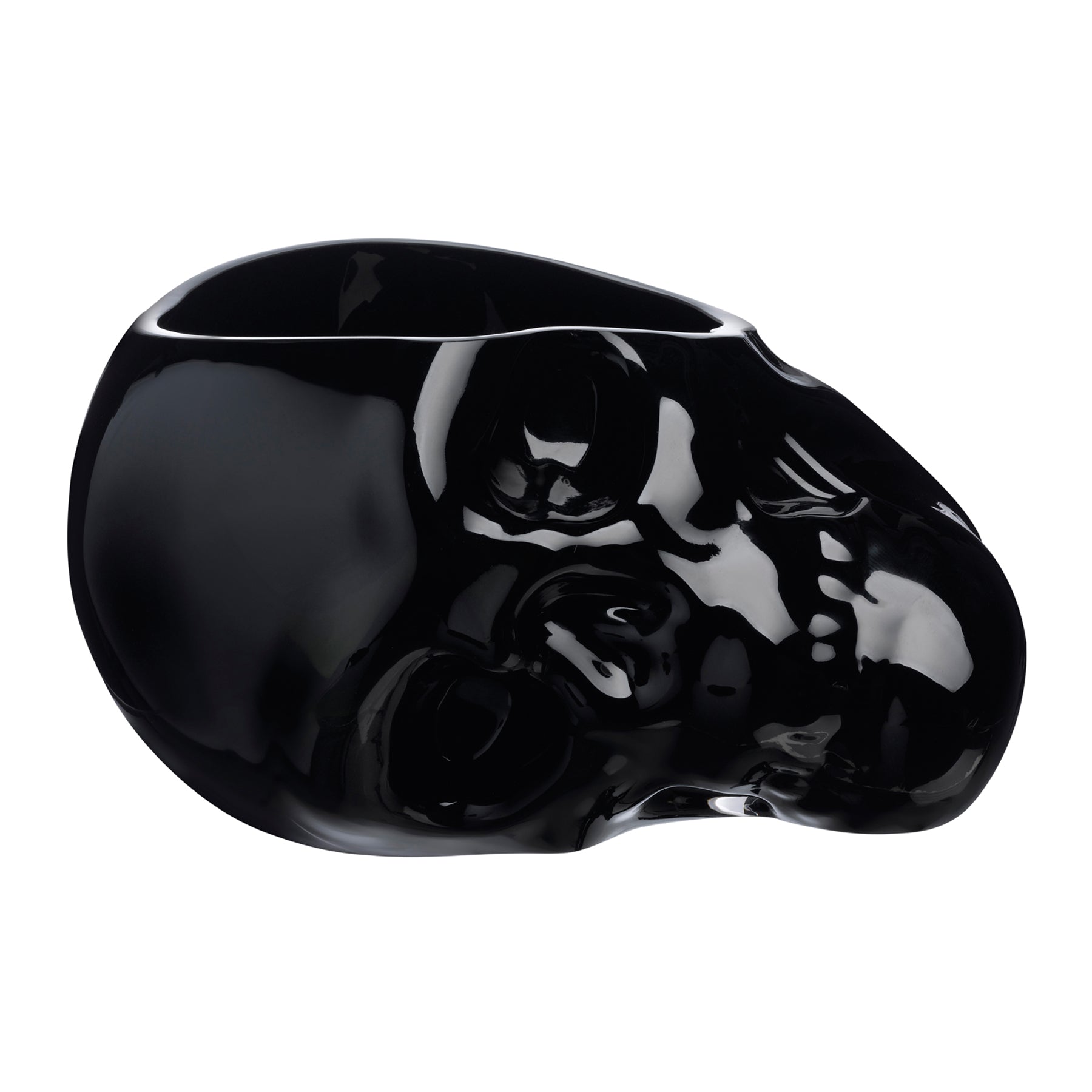 Memento Mori Faceted Skull Bowl - Large | Black