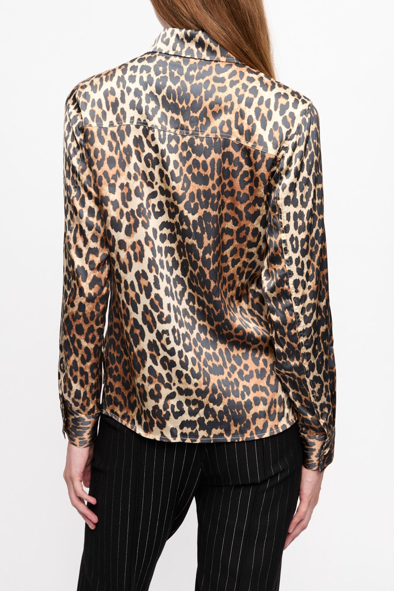 Print Satin Shirt | Leopard