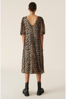 Printed Georgette Dress | Leopard