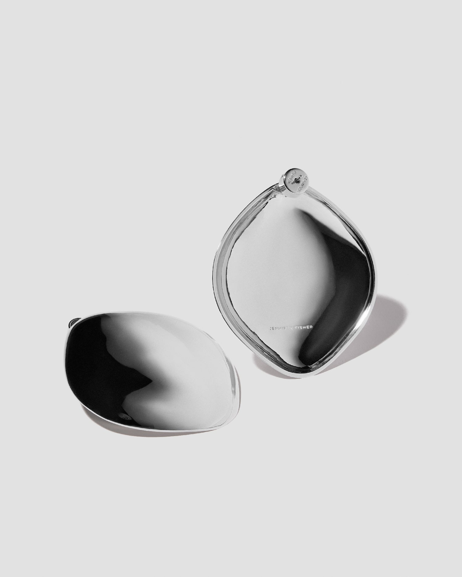 Puffy Cushion Earrings - alternate angle | 18k gold earrings