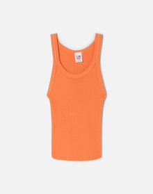 Hanes Cropped Ribbed Tank | Cantaloupe