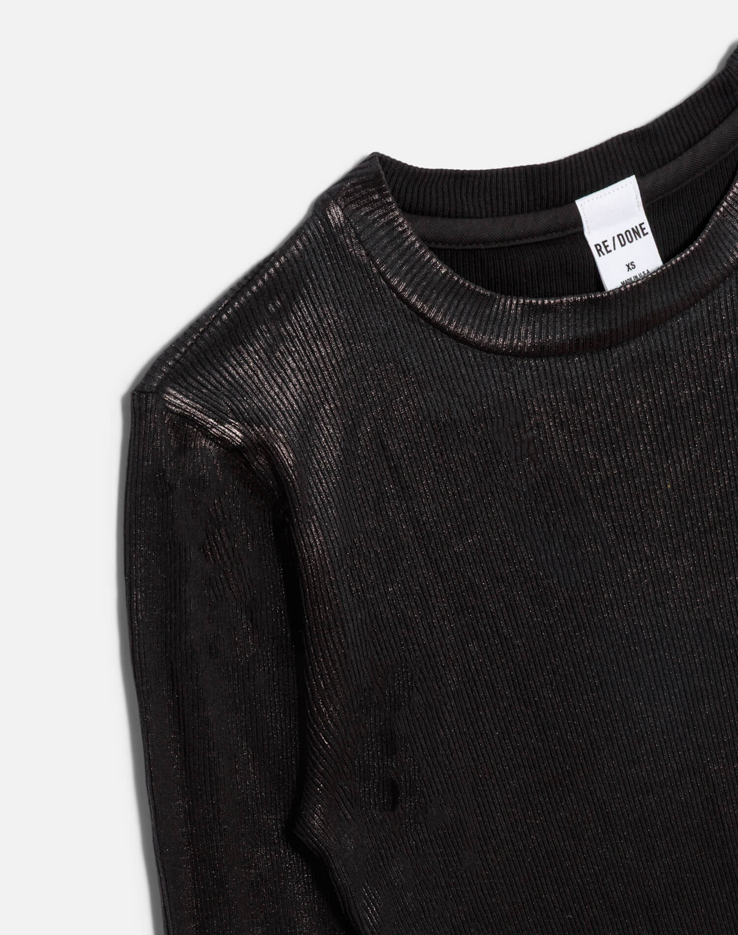 Womens | 90s Foil Baby Long Sleeve | Black Foil