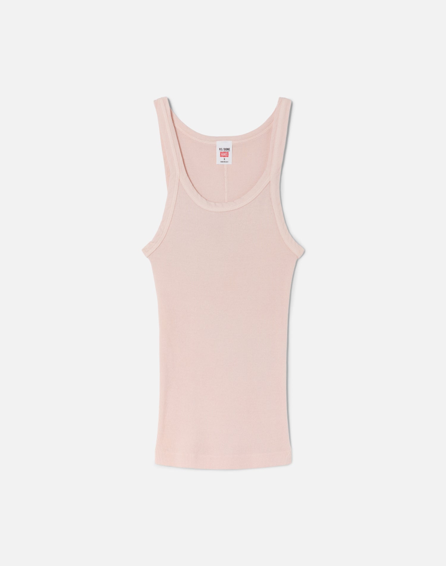 Womens | Hanes Ribbed Tank | Peony