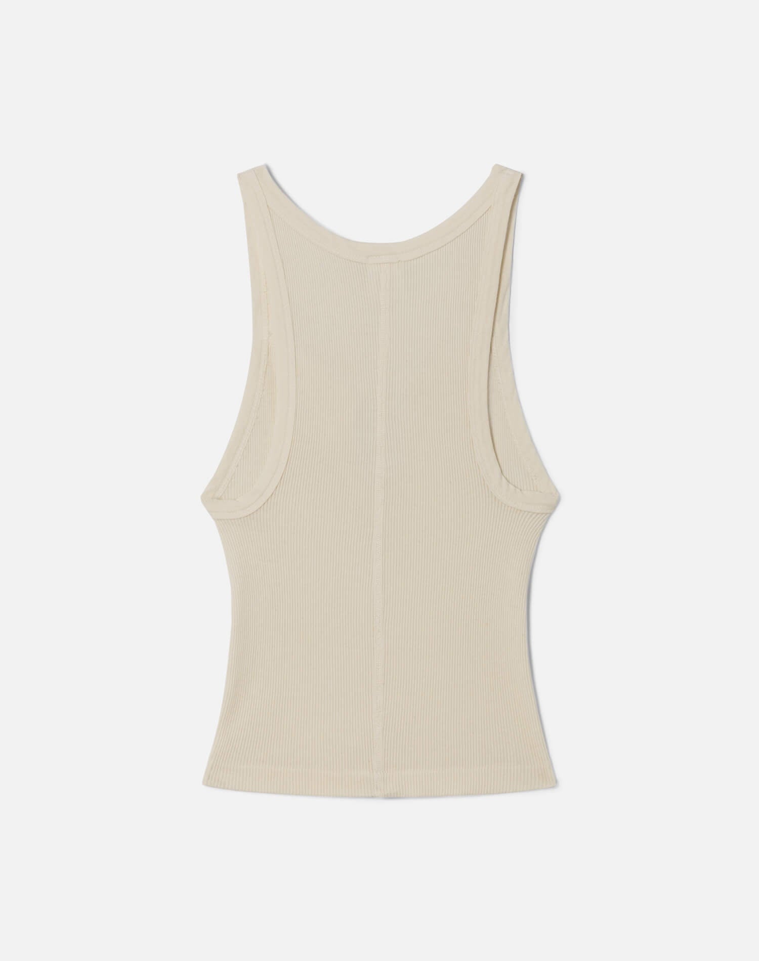 Womens | Hanes V Cut Ribbed Tank | Shortbread