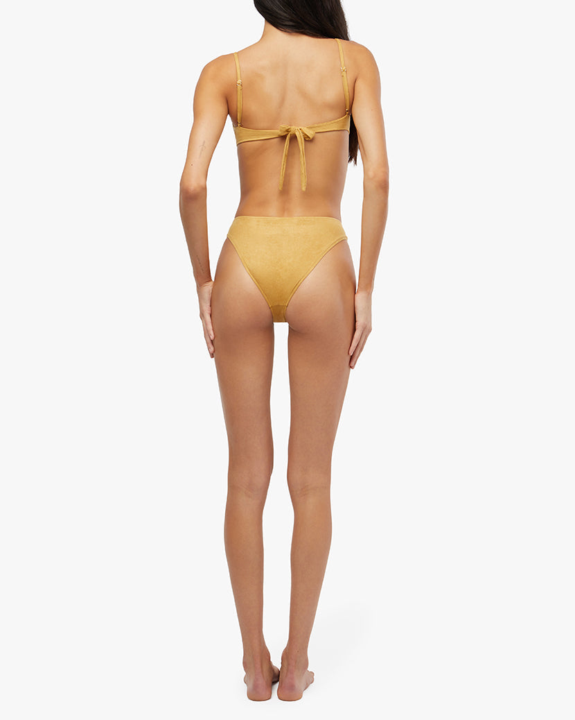 Classic Scoop Bikini Bottom | Suede