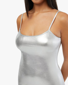 Scoop Maxi Slip Dress | Silver