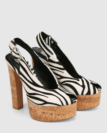Womens | Rare Pony Heel | Zebra