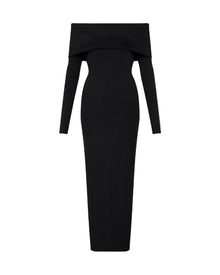 Ravine Rib Midi Dress | Black