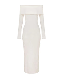 Ravine Rib Midi Dress | Ivory