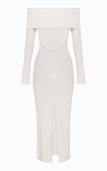Ravine Rib Midi Dress - II | Ivory