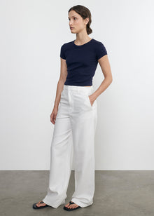 Supima Baby Cropped Tee | Indigo