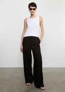 Linen Resort Pant | Black