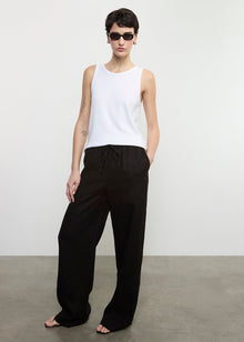 Linen Resort Pant | Black