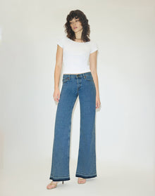 Womens | Comfort Stretch Mid Rise Wide Leg | Azulito