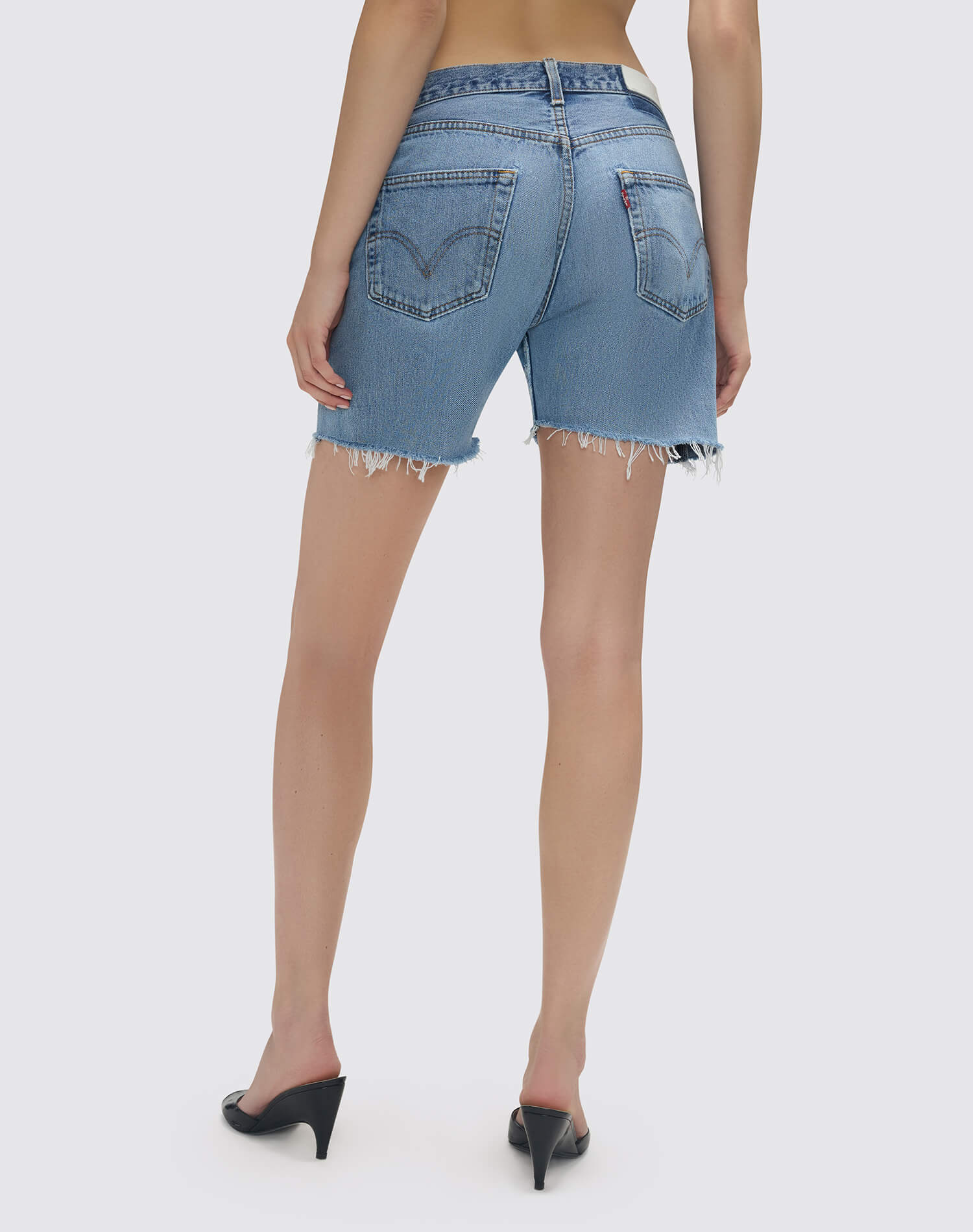 Womens | Upcycled Vintage | Levi's Studded Boy Short | One-of-a-kind | Indigo Bloom Stud