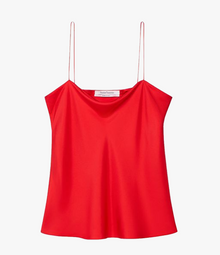 Another Tomorrow Silk Camisole in Red – Silk Women's Top