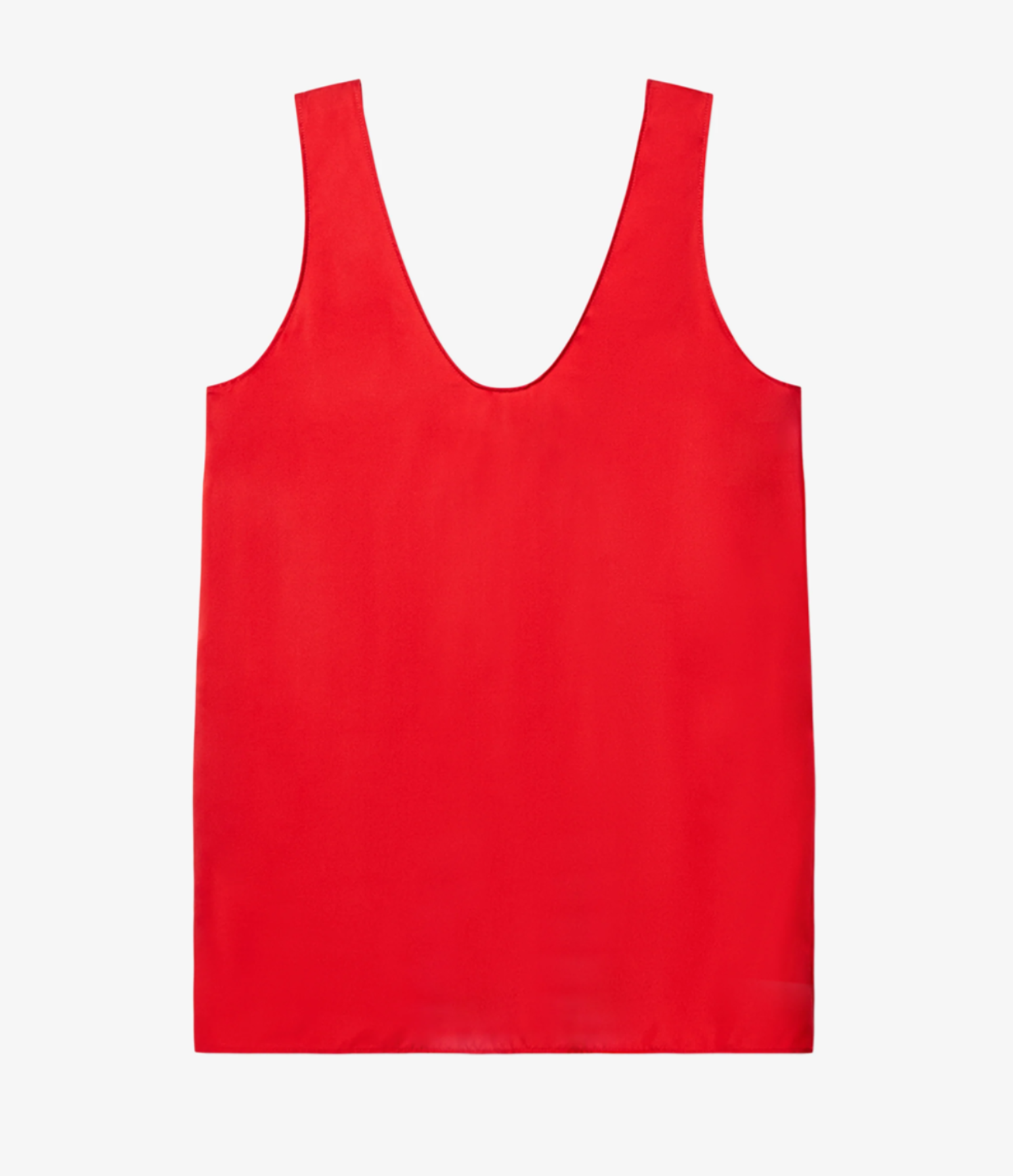 Another Tomorrow Silk Tank in Red – Silk Women's Top