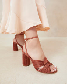 Reed Pleated Twist Heel | Terracotta