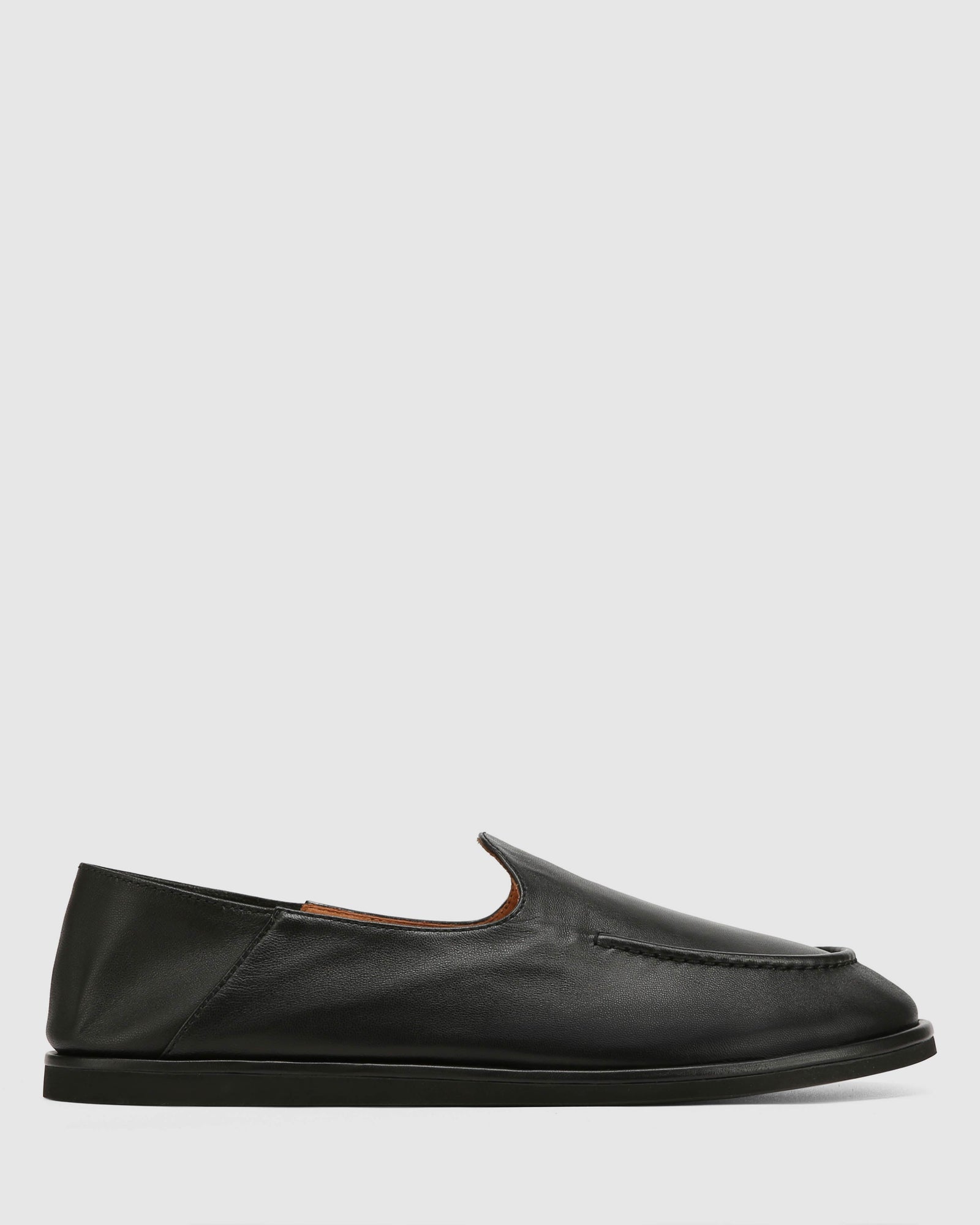 Mens | Reef Leather Slipper | Black