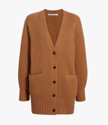 Another Tomorrow Cashmere Relaxed Cardigan in Camel – Cashmere Women's Knitwear