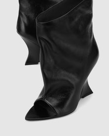 Womens | Reptile Leather Boot | Black