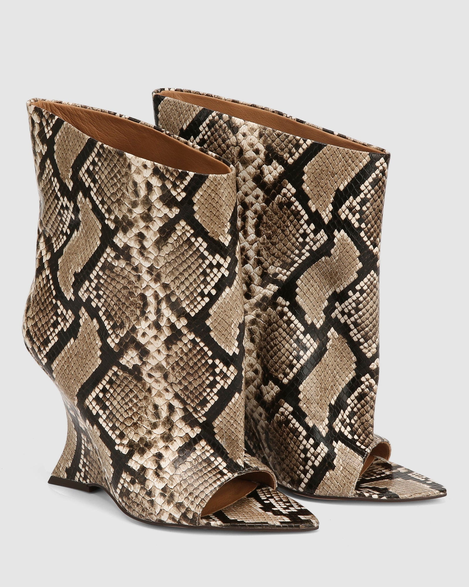 Womens | Reptile Leather Boot | Natural Snake