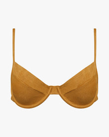 Full Coverage Underwire Bikini Top | Suede