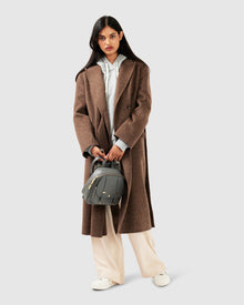 Right There Side Tie Coat | Women | Walnut