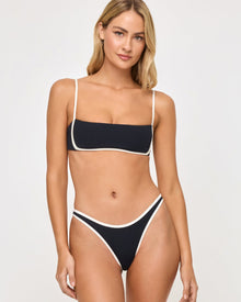 Hazel Bikini Top | Black-Cream