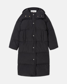 Riva Tech Poplin Puffer Coat | Off Black