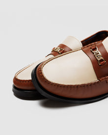 Mens | Roma Leather Loafer | Chestnut/Cream