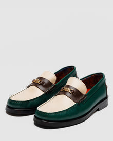 Mens | Roma Leather Loafer | Vintage Green