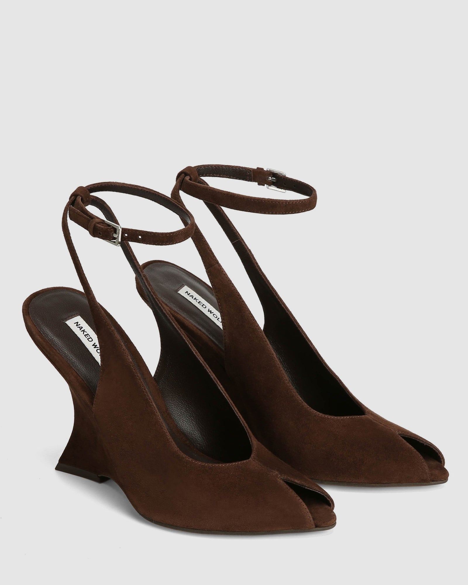 Womens | Ronnie Suede Heel | Brown