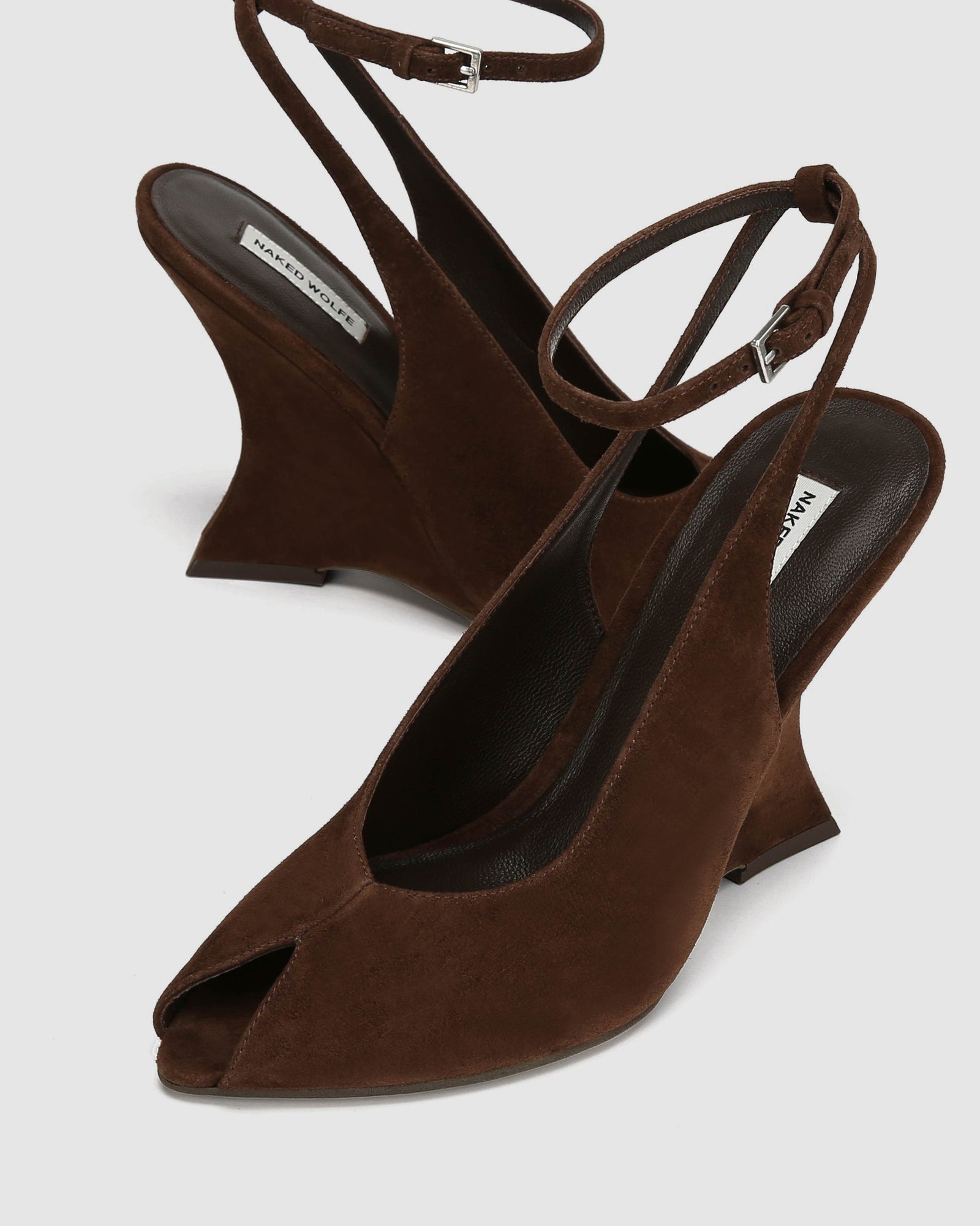 Womens | Ronnie Suede Heel | Brown