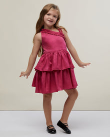 Girl's Ruffle Dress | Berry