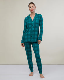 Long Sleeve Pant Jersey Pajamas | Green