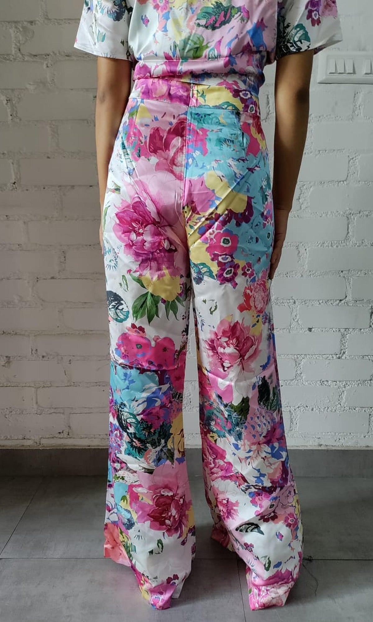 Rococo Sand | Aster Charmeuse Silk Pant | Multi Color